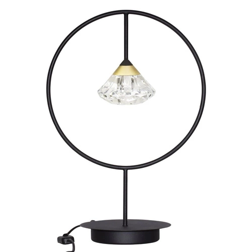 Noční LED lampa glamour Tiffany No. 1 T do ložnice černá ALTAVOLA DESIGN 50 cm