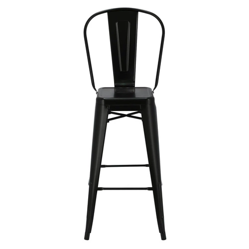 Barová židle Paris Back 75 cm moderní kovová s opěrkou do kuchyně na míru D2.DESIGN