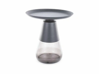 Konferenční stolek Cocco 50 cm kulatý černý moderní do obýváku