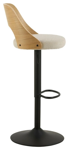 Barová židle Lucy béžová s opěrkou, otočná, výškově nastavitelná, čalouněná do kuchyně a jídelny Actona