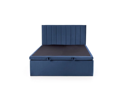 Čalouněná postel Renji 160x200 modrá s úložným prostorem moderní do ložnice