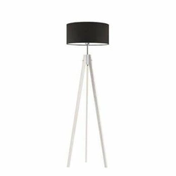 Podlahová lampa Haiti stínidlo béžové stojan bílý