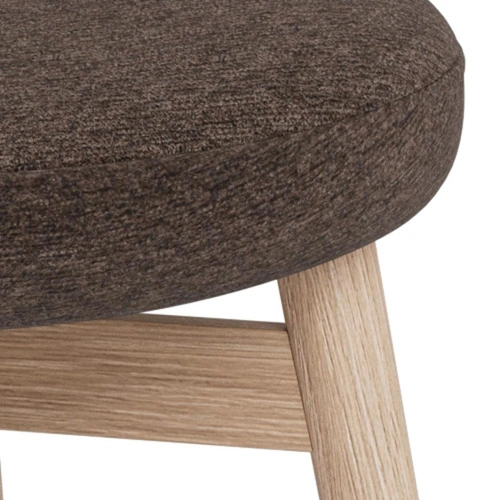 Jídelní čalouněná židle Joy hnědá bělený dub Actona