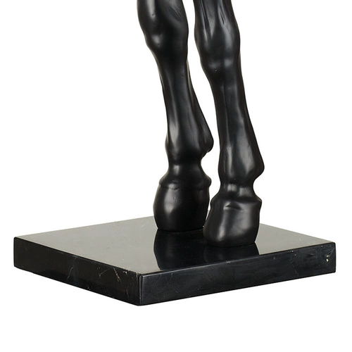 Stojací lampa KOŃ S černá moderní s látkovým stínidlem do obýváku Step into Design 115 cm