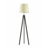 Stojací lampa ARUBA, ecru stínidlo, tmavě hnědé nohy