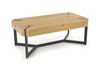 Konferenční stolek Frada obdélníkový loft dub zlatý černý 110x60 cm do obýváku Intesi