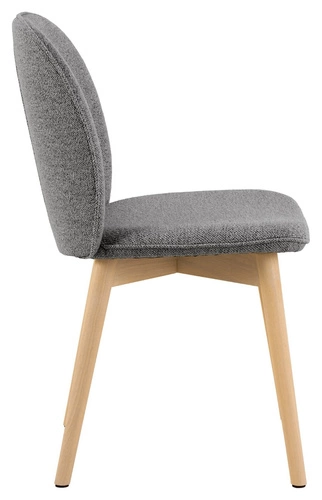 Čalouněná židle Cindy šedá Actona do jídelny a obýváku skandinávský styl s dřevem