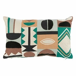 Malakitový vyšívaný polštář 30x50 cm zelený