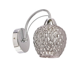 Nástěnná lampa TOBIAS moderní chrom s kouřovým sklem do obýváku a ložnice CANDELLUX