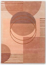 Moderní vlněný koberec Decor Lola 140x200 geometrický oranžový do obýváku Carpets&More