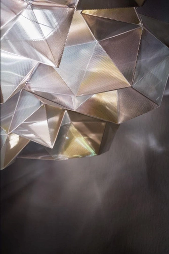 Závěsné svítidlo Drusa Velvet zlaté LED 4bodové moderní do obýváku nebo nad stůl