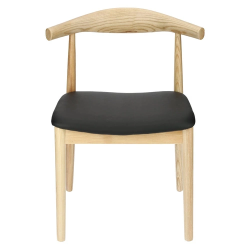 Jídelní dřevěná židle Codo inspirovaná Elbow Chair přírodní ekokůže D2.DESIGN
