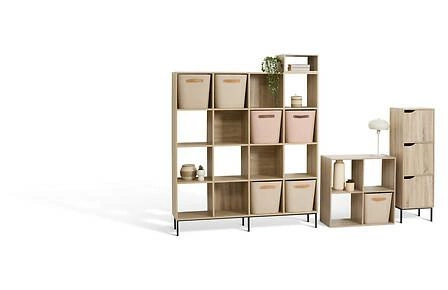 Textilní úložný box Ronda 31x31 růžový do police a šatny s úchytem 5five simply smart