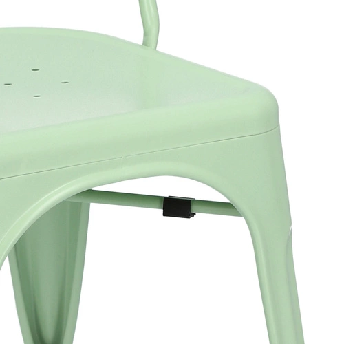 Kovová židle Paris zelená inspirovaná Tolixem do jídelny a kuchyně industriální styl D2.DESIGN