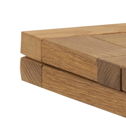 Rozkládací jídelní stůl Kenley dubová dýha přírodní skandinávský styl 100x90 cm