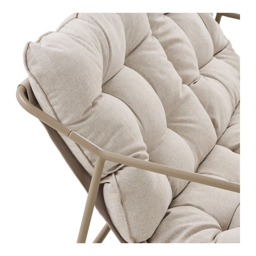 Nilo moderní zahradní nábytková sestava ocelová písková s polštáři na terasu