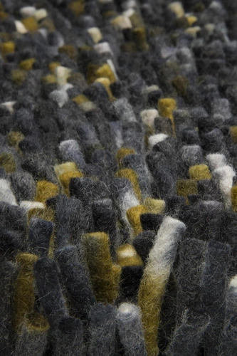 Vlněný moderní koberec shaggy do obýváku Shaggy Rocks modrý 170x240 Carpets&More