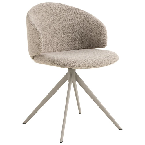 Otočená čalouněná jídelní židle Ella Actona béžová s područkami moderní