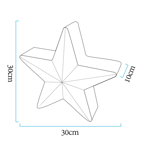 Dekorační zahradní lampa hvězda STAR LED RGBW 16 barev 30 cm