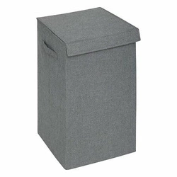 Skládací koupelný koš na prádlo 74 l šedý s 2 přihrádkami klasický 5five
