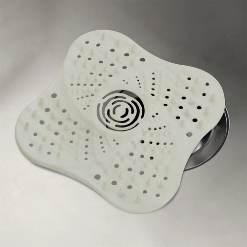 Silikonové bílé sítko do dřezu a umyvadla Intesi moderní 13,3 cm do kuchyně a koupelny