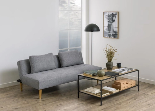 Rozkládací pohovka Lucca 2místná šedá s funkcí spaní do obýváku moderní Actona