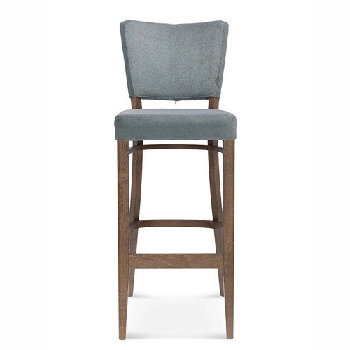 Barová židle Tulip.1 FAMEG dřevěná s opěrkou kožená na míru do kuchyně a jídelny