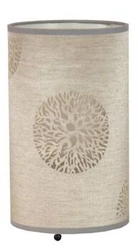 Noční lampička do ložnice Perla béžová moderní s látkovým stínidlem 25 cm