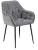 Čalouněná jídelní židle s područkami Brooke antracitová moderní Actona
