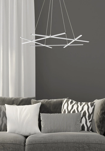 Závěsné LED svítidlo Andros stříbrné 82 cm moderní do obýváku kuchyně jídelny CANDELLUX