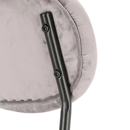 Čalouněná židle Camile Velvet šedá sametová do jídelny a obývacího pokoje glamour Intesi