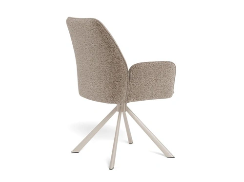 Židle Glenda béžová otočná čalouněná jídelní s područkami