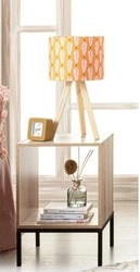 Modulární knihovna Kali přírodní moderní kostka do obýváku a kanceláře 34,5 cm