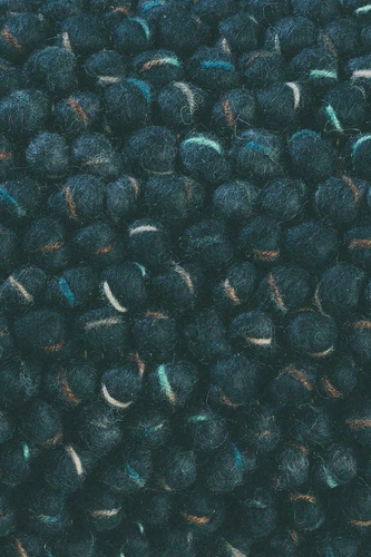 Koberec do obýváku vlněný Cobble modrý 200x300 cm moderní ručně tkaný CARPETS & MORE