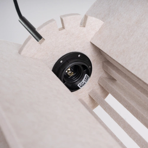 Závěsné svítidlo MULA 27 béžové moderní do obýváku a jídelny z filcu