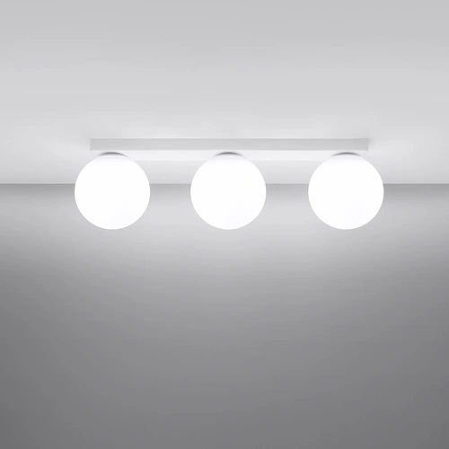 Stropní svítidlo YOLI 3 bílá moderní do obýváku a ložnice kovové 3-bodové