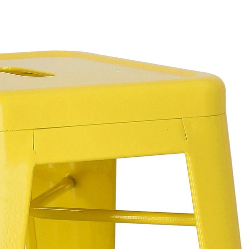 Židle barová Paris 66cm žlutá inspirovaná Tolixem Výprodej