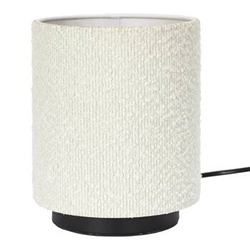 Noční lampička do ložnice Intesi moderní bílá boucle se skandinávským stínidlem