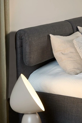 Čalouněná postel Calvi 140x190 do ložnice šedá se zásuvkami