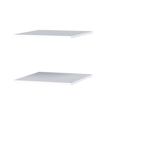 Sada 2 bílých nástěnných polic do skříně Intesi 42 cm do šatny a kuchyně