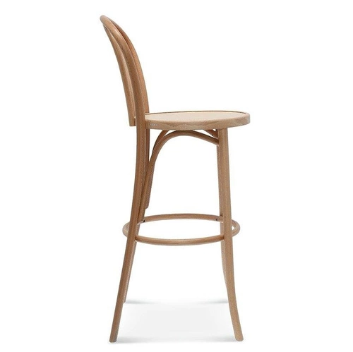 Dřevěná barová židle s opěrkou BST-18 Fameg na míru do kuchyně a jídelny 75 cm retro