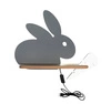 Nástěnná lampa Rabbit lamp 4W LED 4000K iq kids s kabelem šedá+bílá