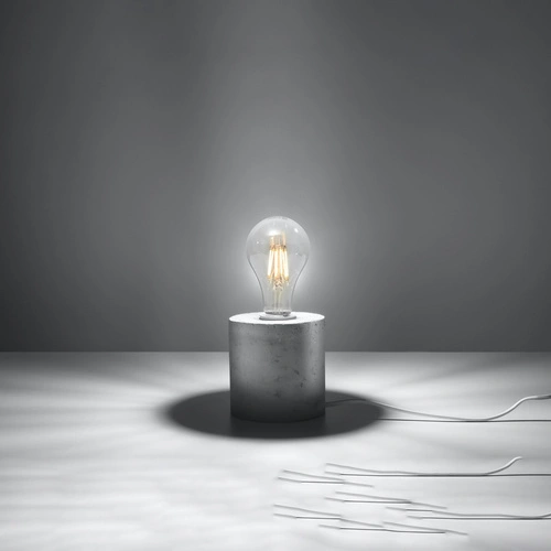 Salgado moderní betonová stolní lampa šedá do kanceláře a ložnice Sollux Lighting