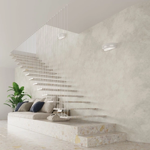 Keramická nástěnná lampa HELIOS bílá moderní do obýváku a ložnice od Sollux