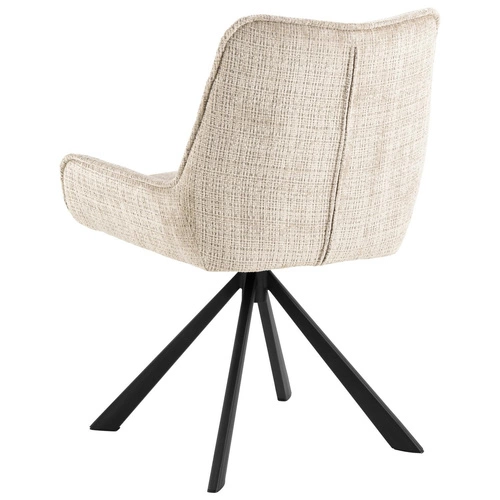 Jídelní otočná čalouněná židle Eddie béžová Actona s područkami skandinávský styl