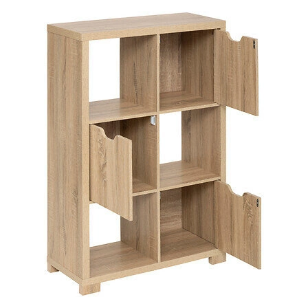 Třídveřová skříňka Bivoak s efektem dřeva