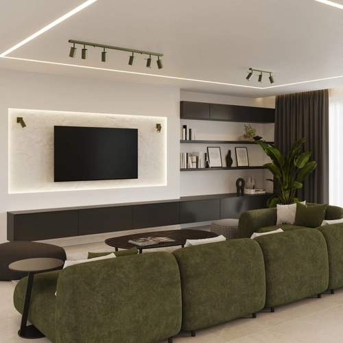 Nástěnné svítidlo RING moderní olivově zelené ocelové s nastavitelným stínidlem do obýváku SOLLUX