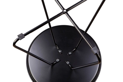 Kulatý černý kovový konferenční stolek ROD M moderní do obýváku NORDIFRA 43 cm