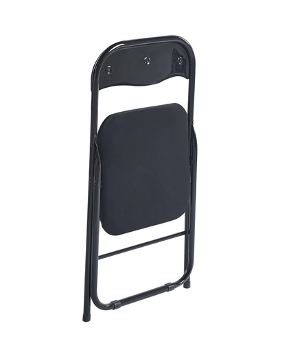 Skládací kuchyňská židle Amun Velvet černá sametová čalouněná kovová Intesi