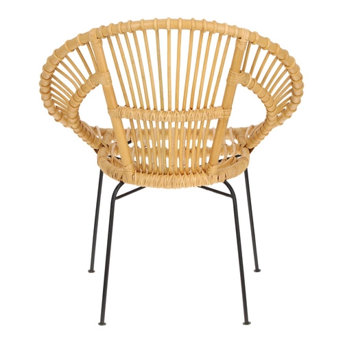 Ratanové relaxační křeslo Keko Atmosphera boho do obýváku na kovových nohách